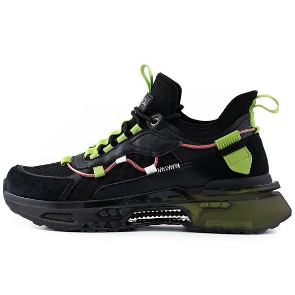 NEW MAZINO TITANIUM-075 Men’s LOW TOP SNEAKERS BLACK / LIME Size 11 main image 8